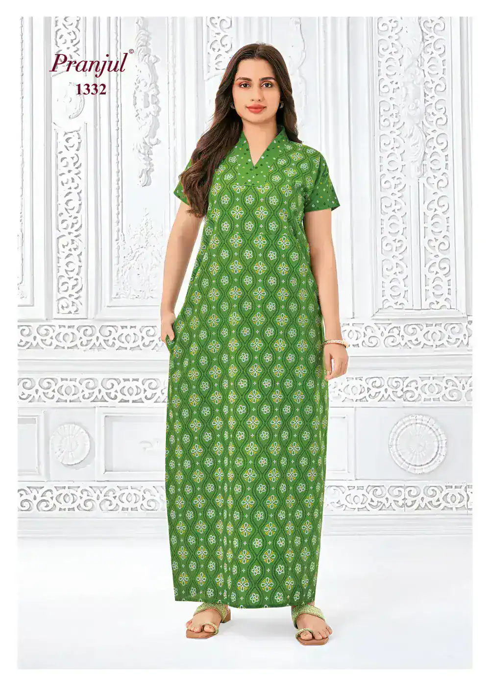 Pranjul Cotton Nighty | PCN1332