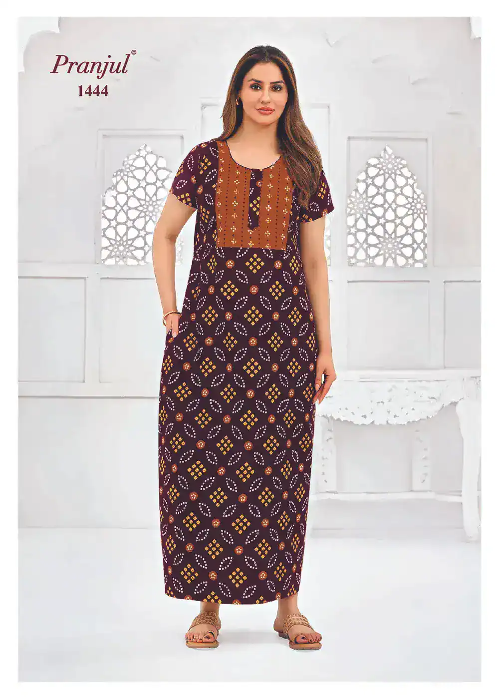 Pranjul Cotton Nighty | PCN1444