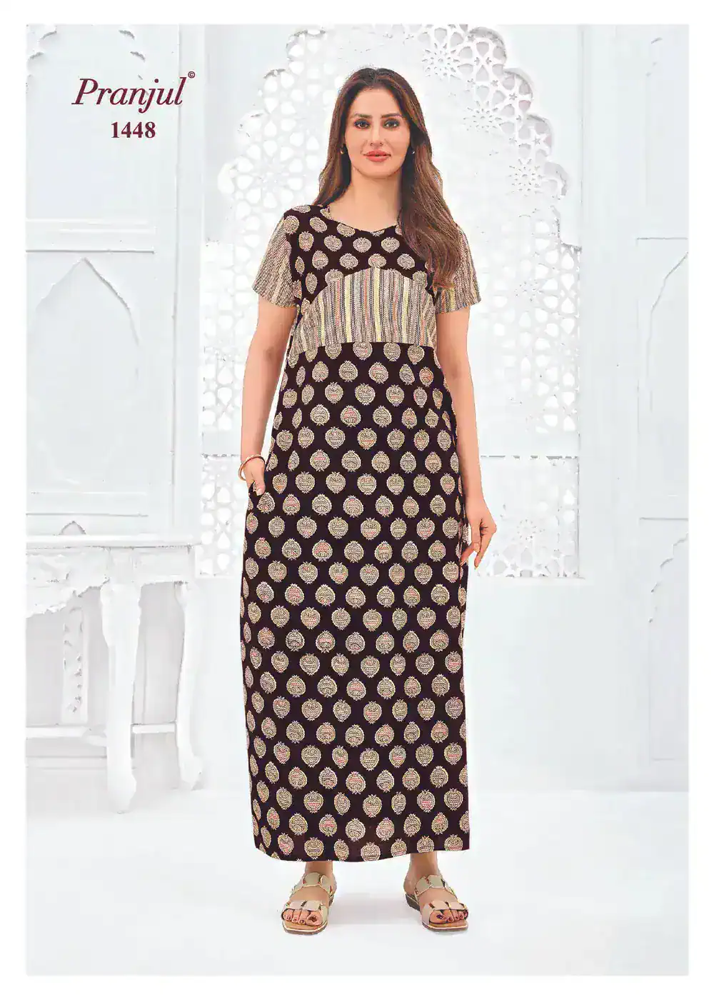 Pranjul Cotton Nighty | PCN1448