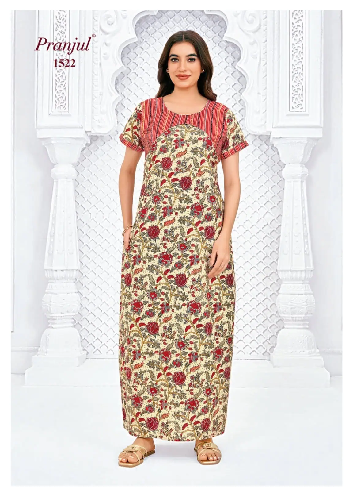 Pranjul Cotton Nighty | PCN1522