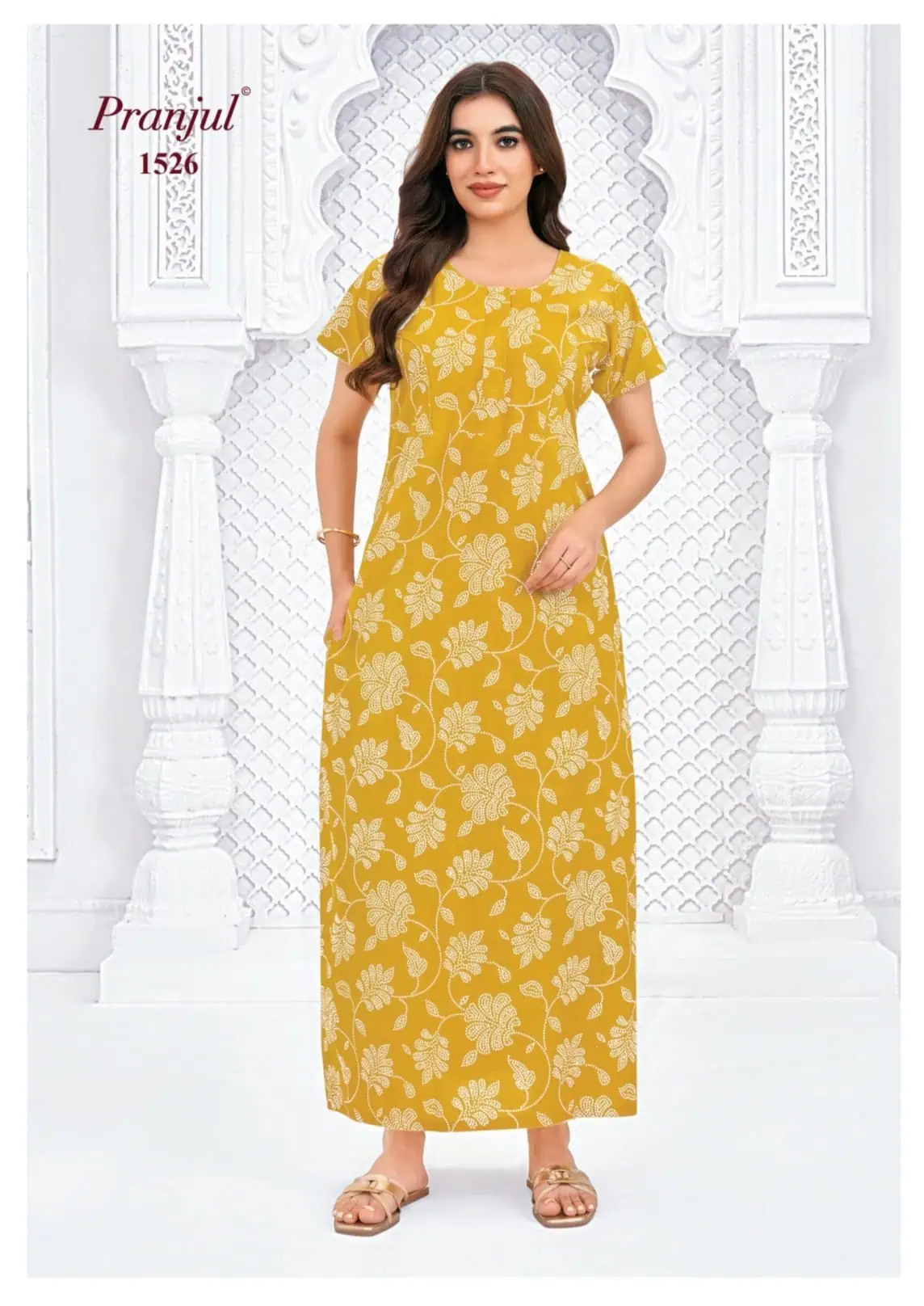 Pranjul Cotton Nighty | PCN1526