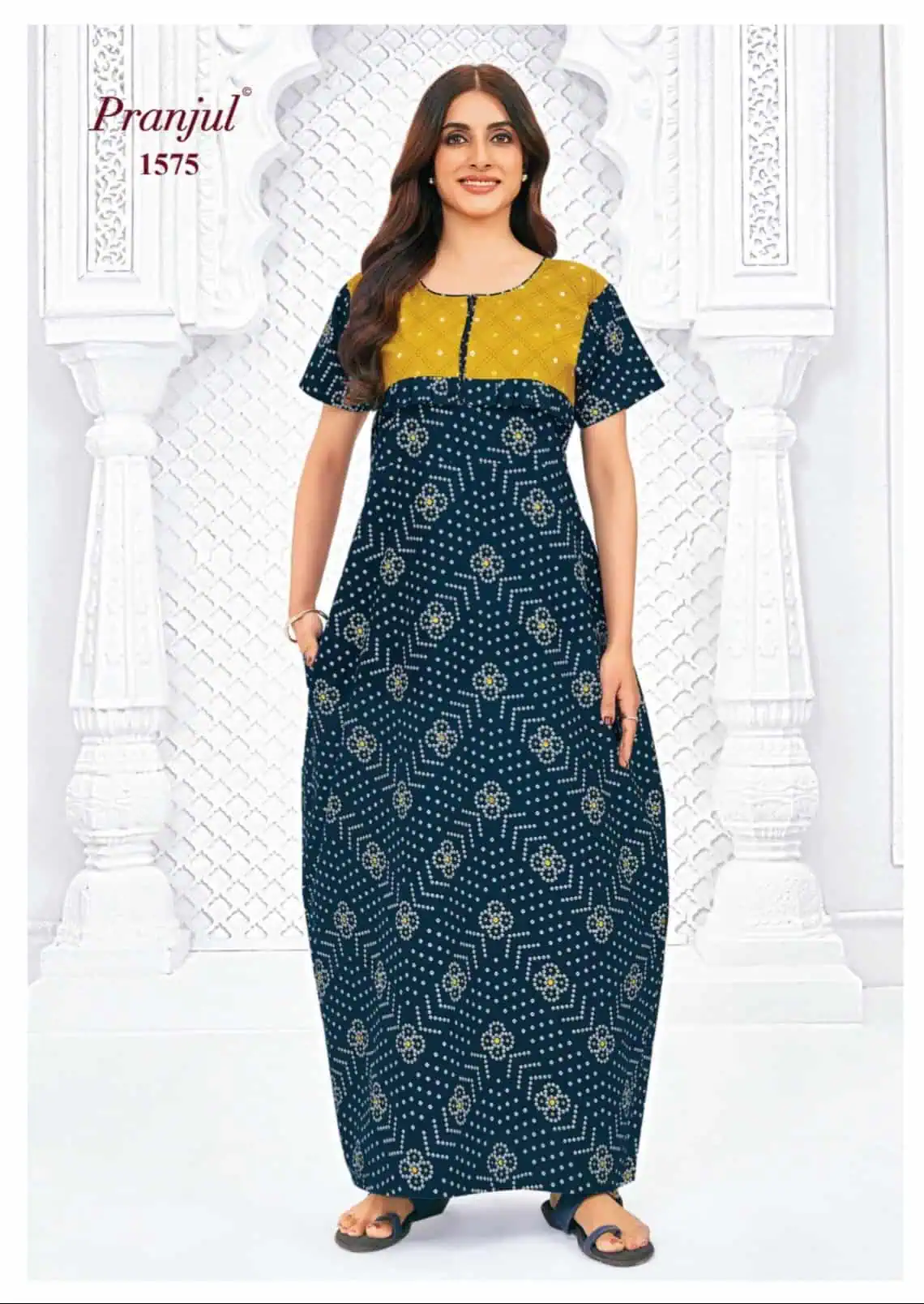 Pranjul Cotton Nighty | PCN1575