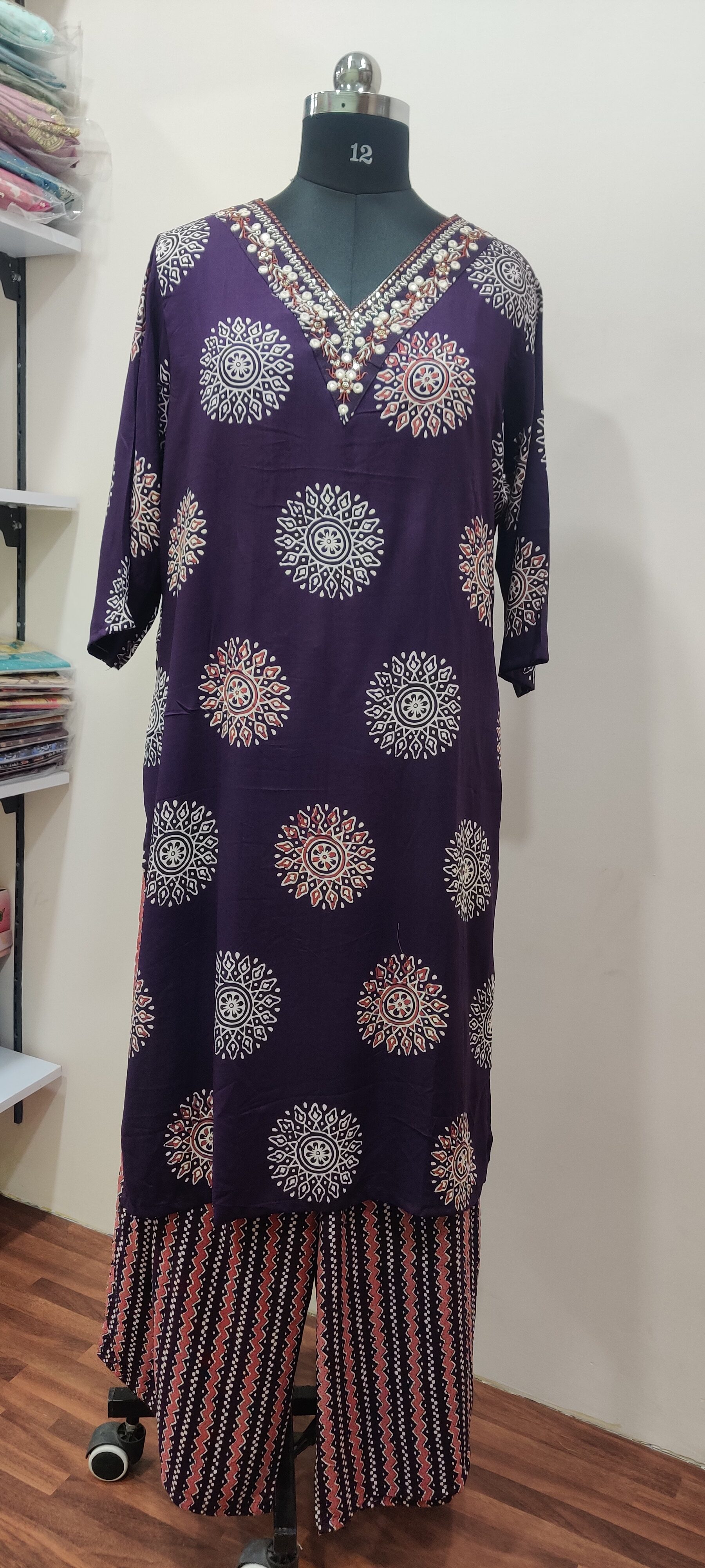 2 piece set palazzo salwar suit