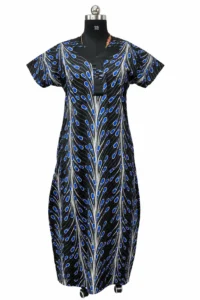 Women's Digital Print Nighty in Soft Cotton Fabric