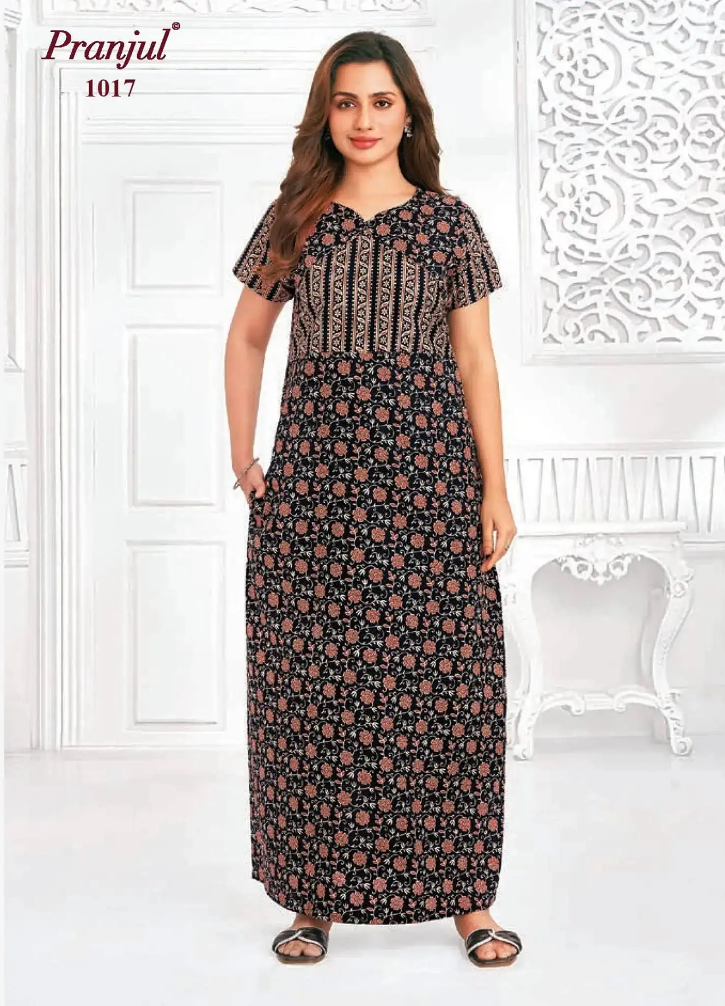 Pranjul Cotton Nighty | PCN1017