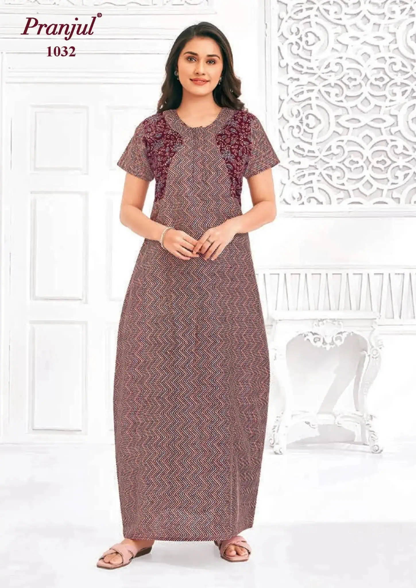 Pranjul Cotton Nighty | PCN1032