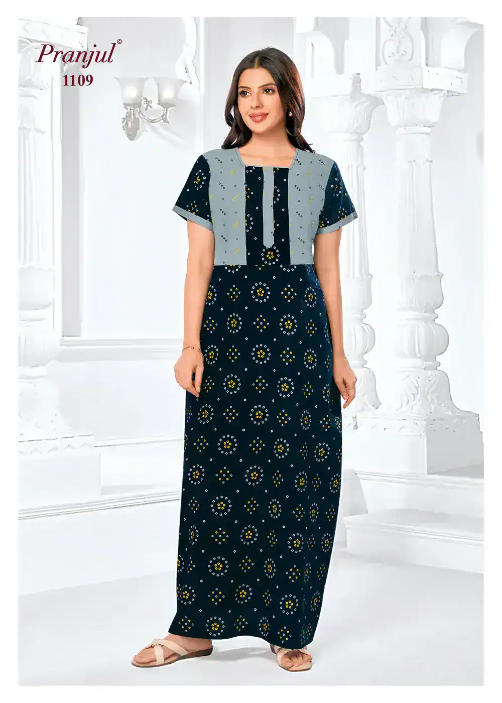 Pranjul Cotton Nighty | PCN1109