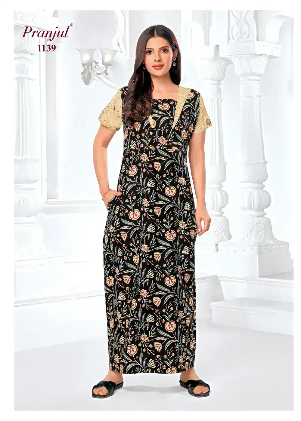 Pranjul Cotton Nighty | PCN1139