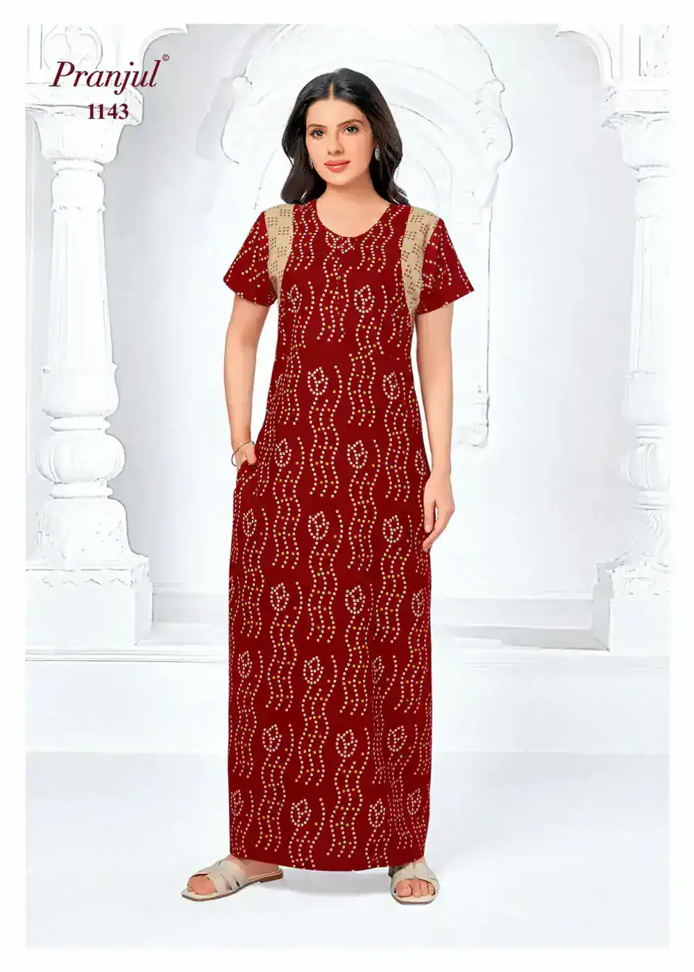 Pranjul Cotton Nighty | PCN1143