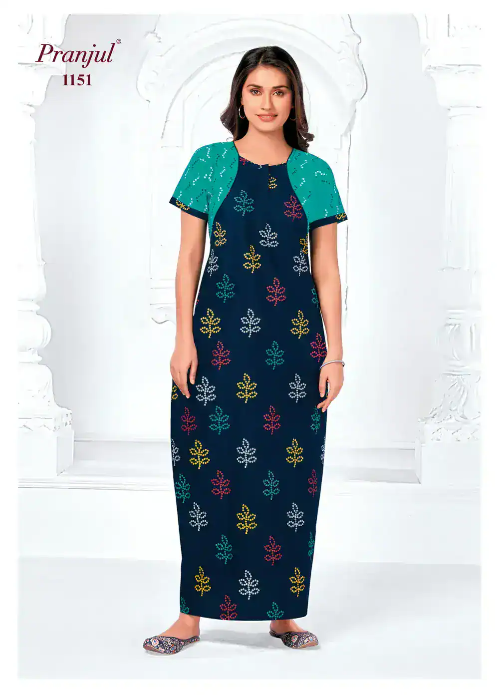 Pranjul Cotton Nighty | PCN1151