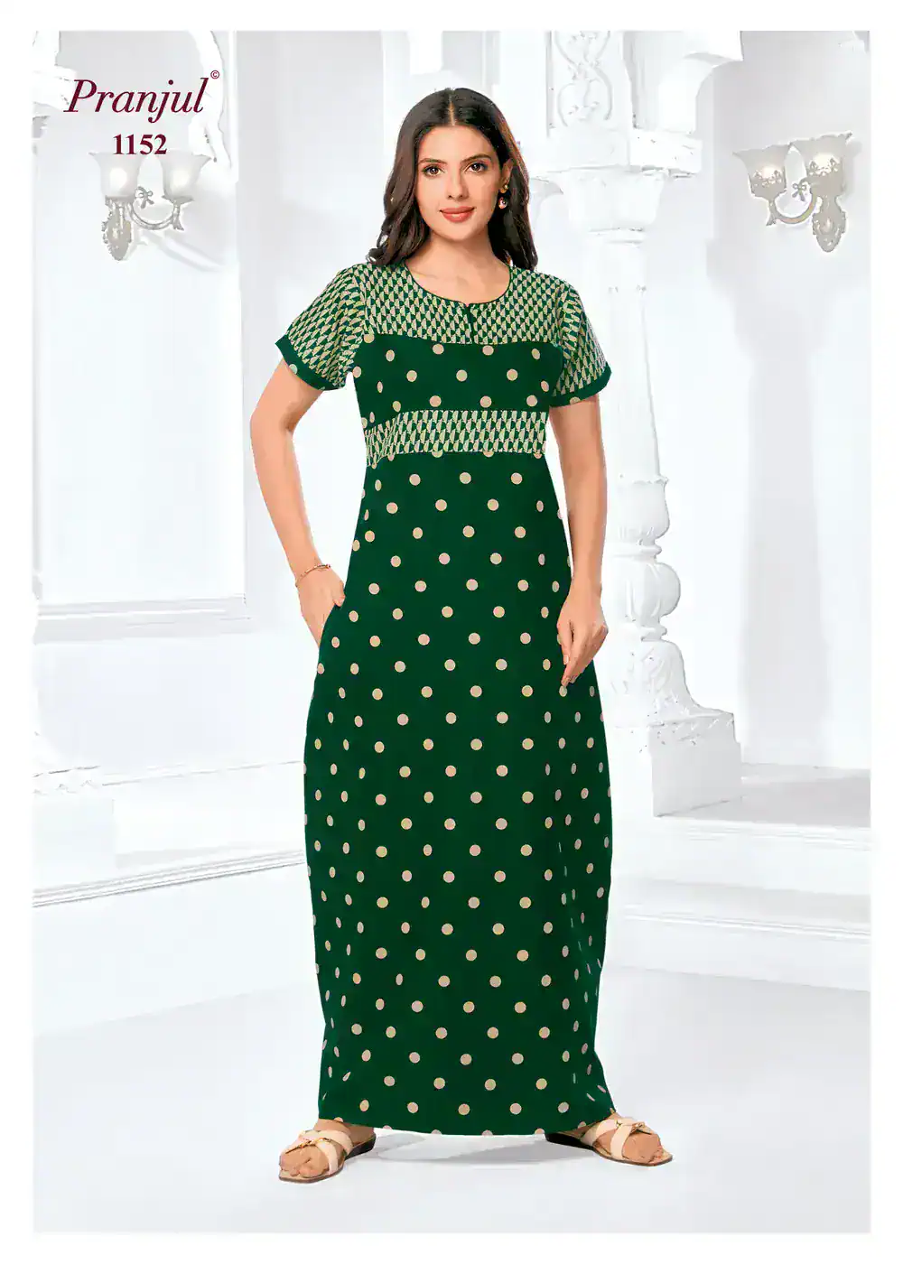 Pranjul Cotton Nighty | PCN1152