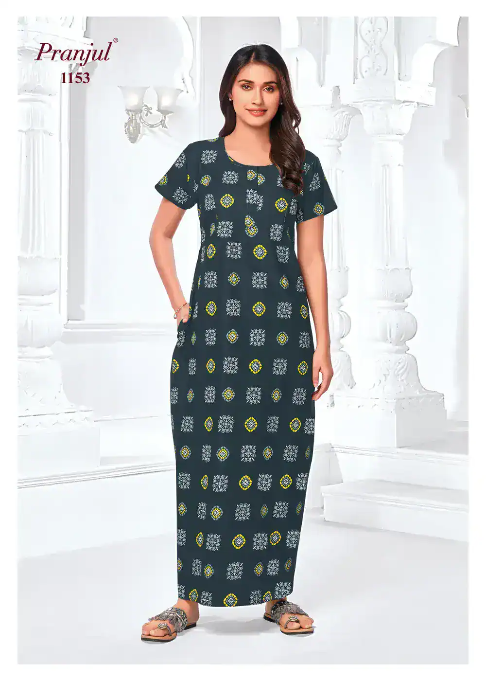 Pranjul Cotton Nighty | PCN1153