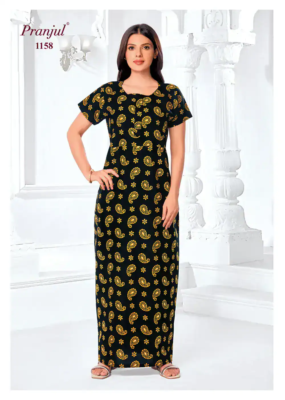 Pranjul Cotton Nighty | PCN1158