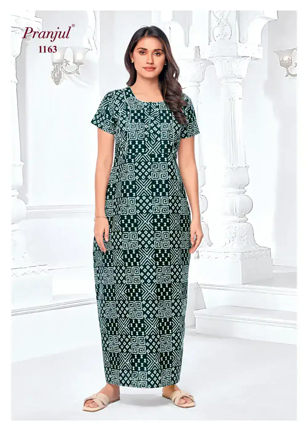 Pranjul Cotton Nighty | PCN1163