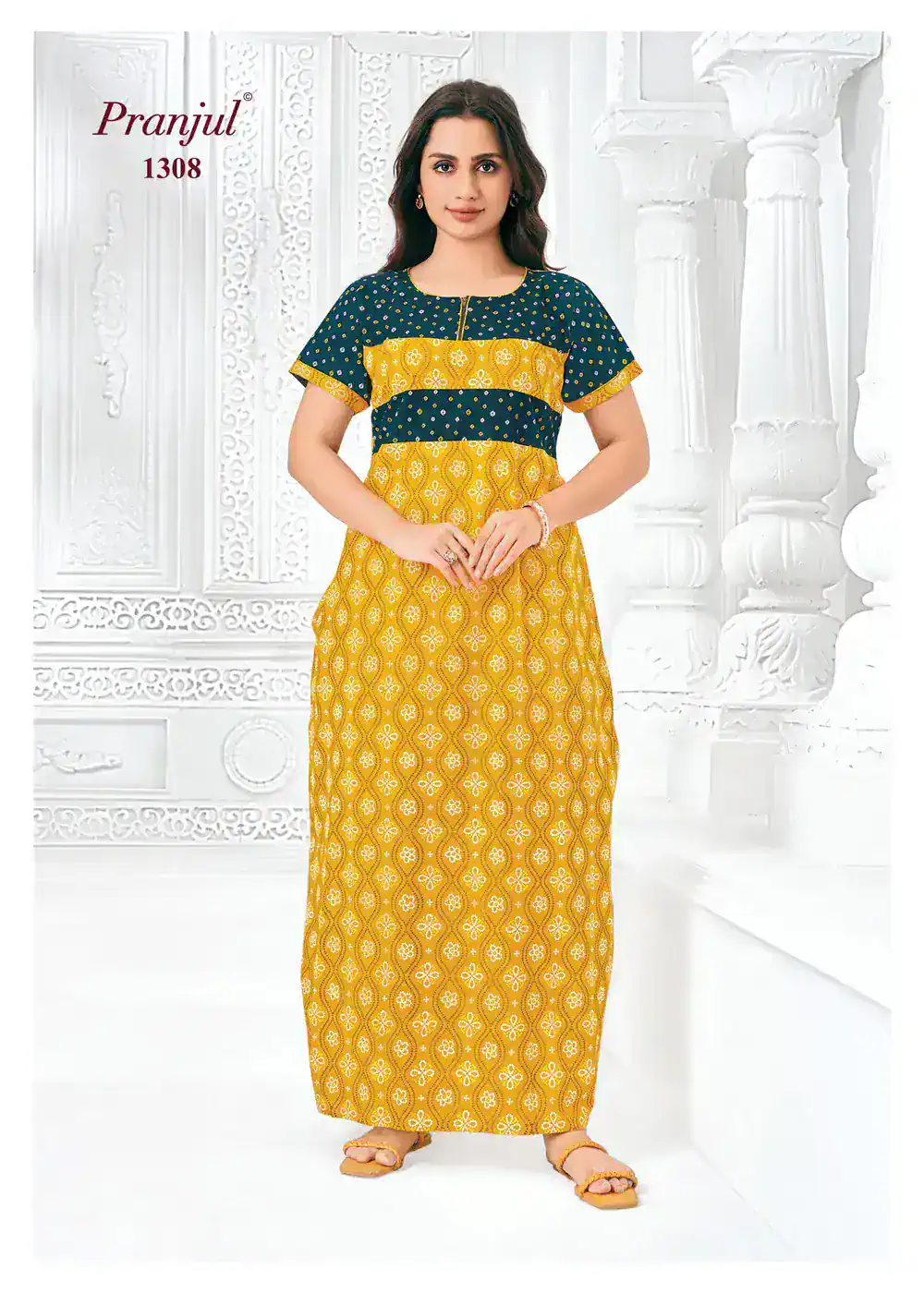Pranjul Cotton Nighty | PCN1308