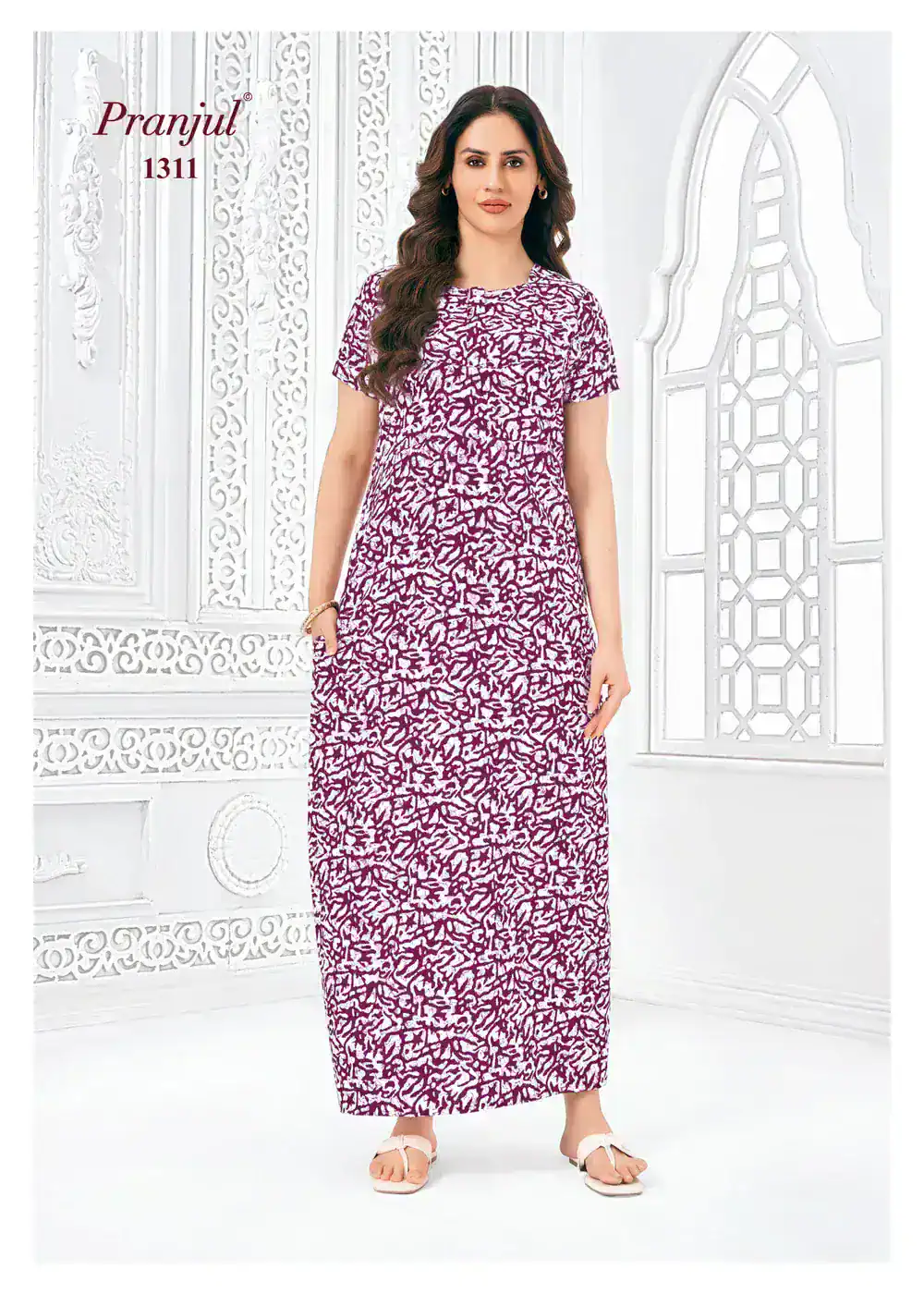 Pranjul Cotton Nighty | PCN1311