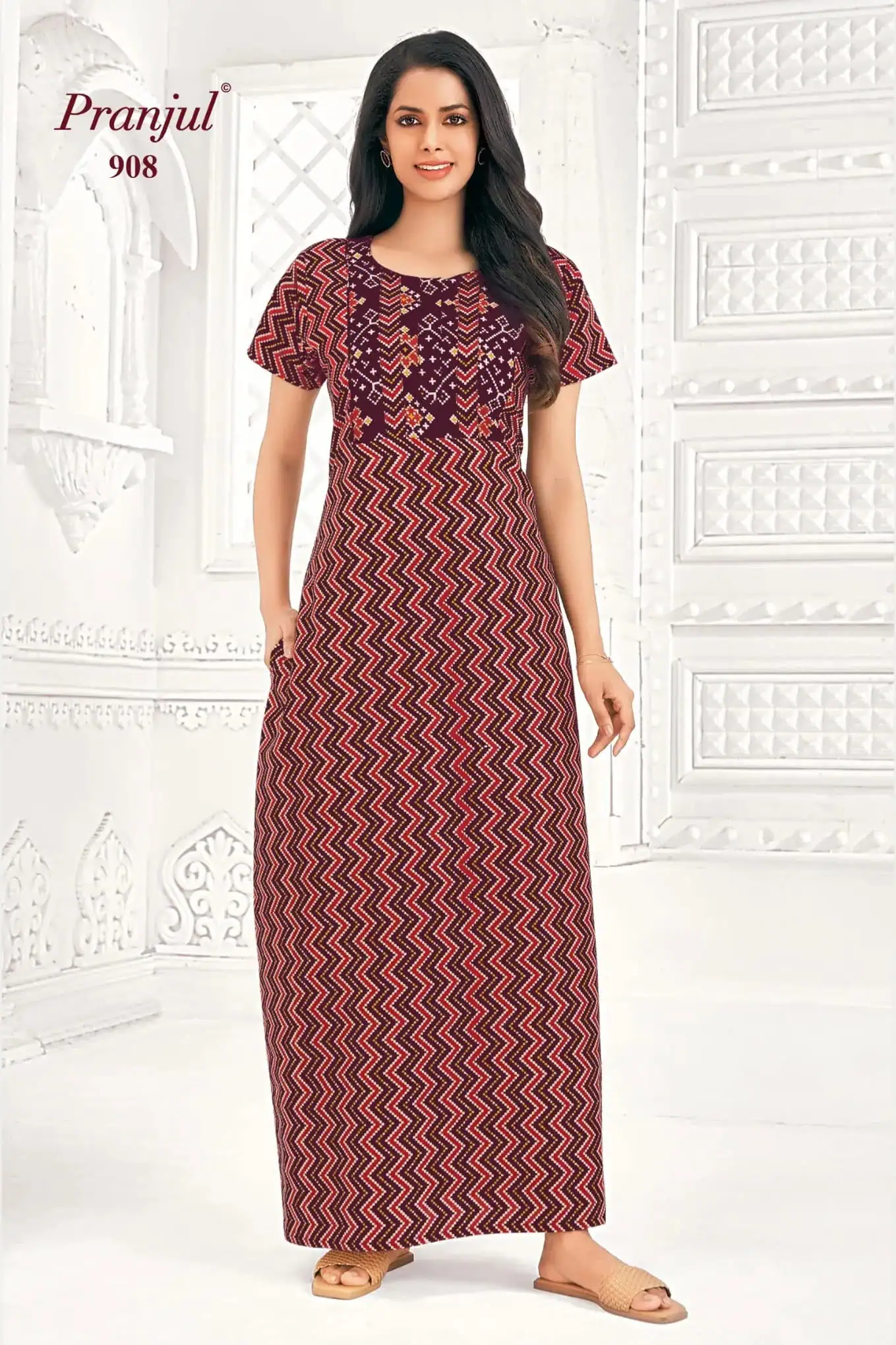 Pranjul Cotton Nighty | PCN908