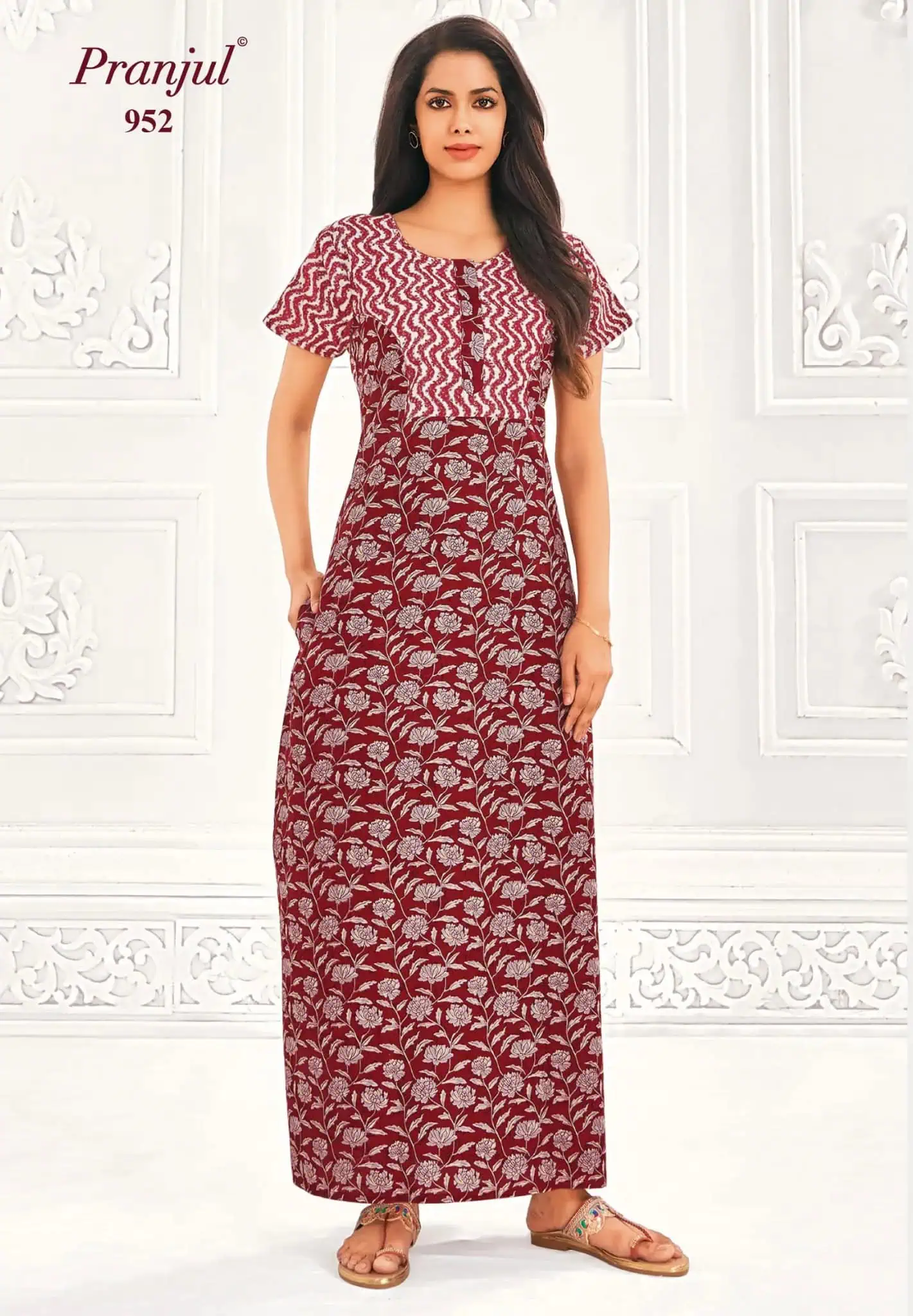 Pranjul Cotton Nighty | PCN952