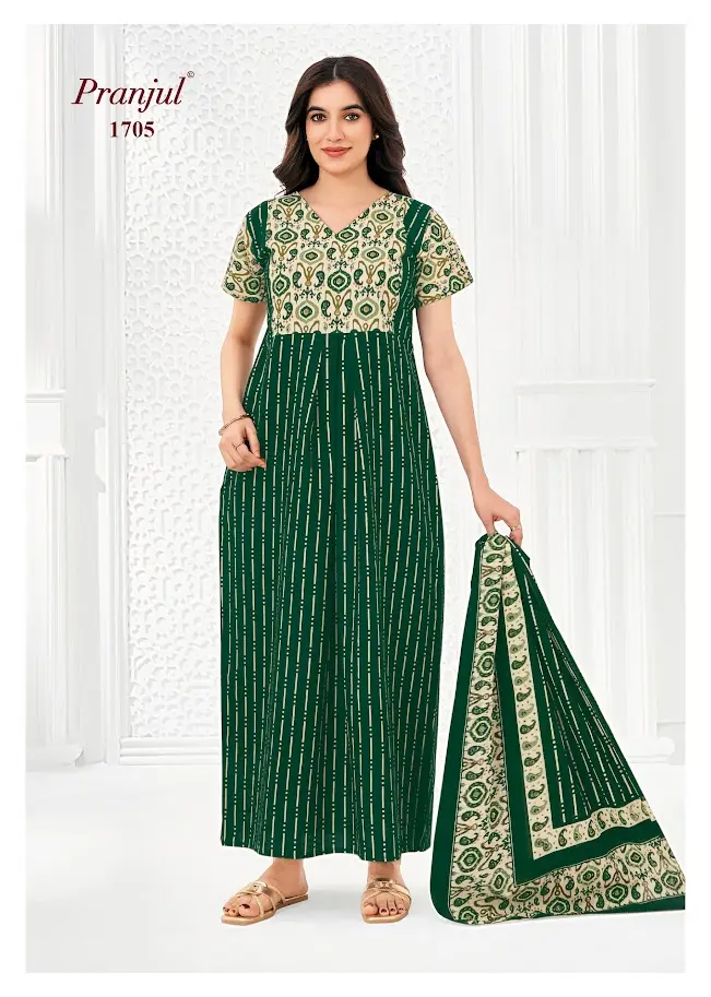 Pranjul nighty with shawl