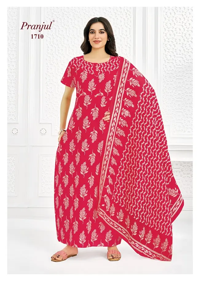 pranjul nighty with shawl