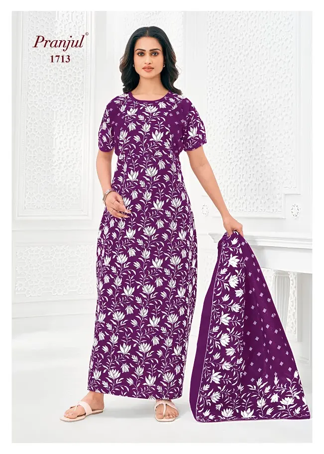 pranjul nighty with shawl