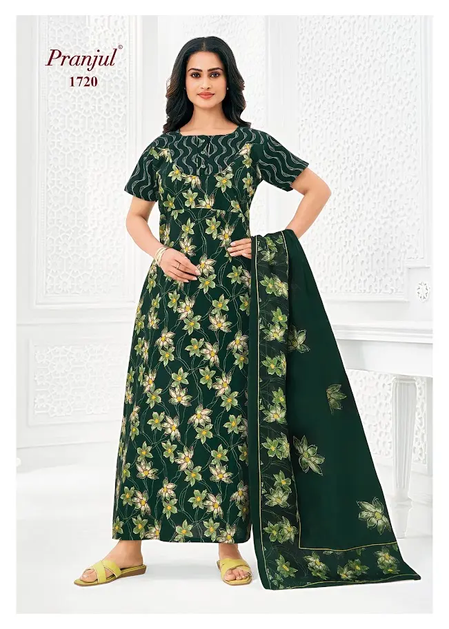 pranjul nighty with shawl