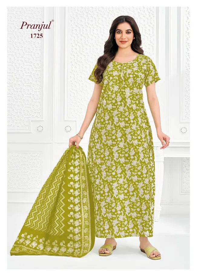 pranjul nighty with shawl