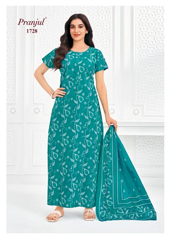 pranjul nighty with shawl