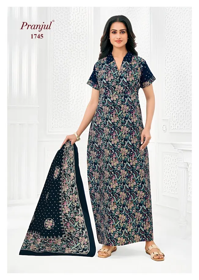 pranjul nighty with shawl