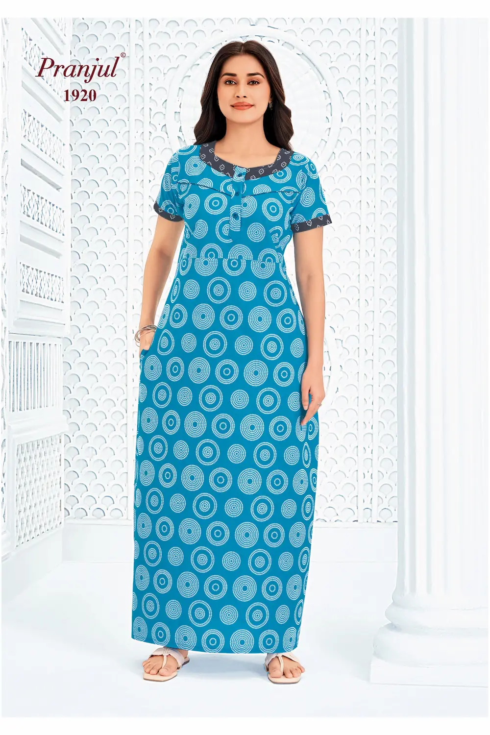 Pranjul Cotton Nighty | PCN1920